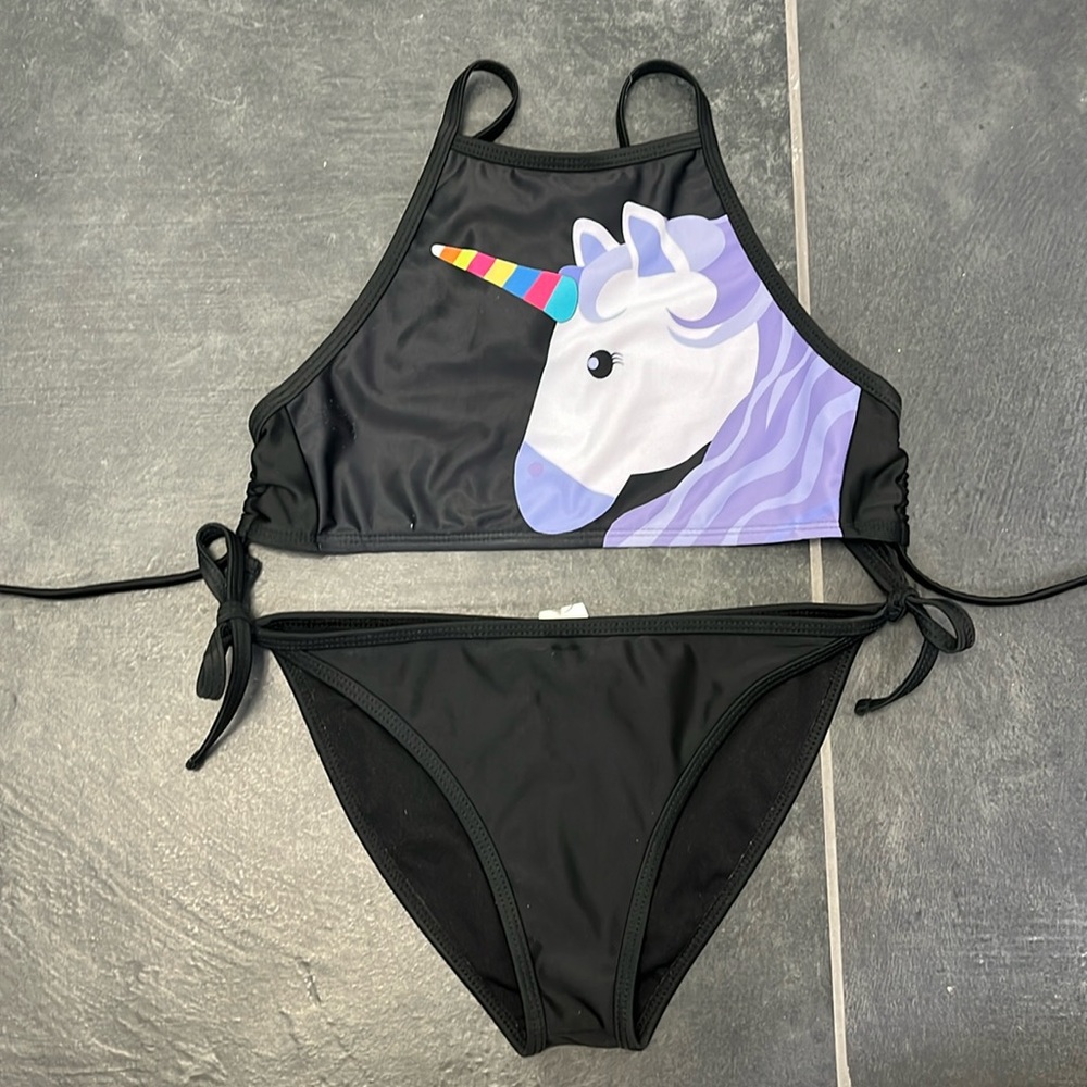 Limeapple Girls unicorn bikini - size 10